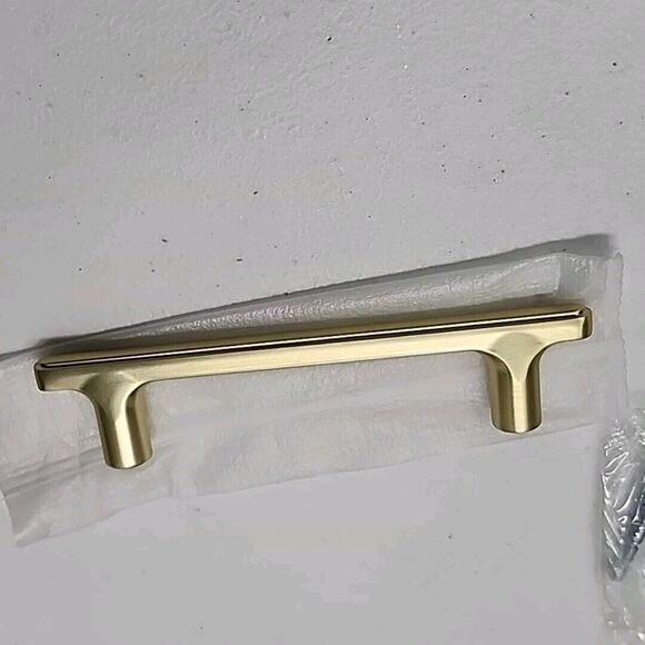 POVEFONK 10 Pack 5 inch128mm Brushed Brass Kitchen Cabinet Handles Cabinet Pulls - Picture 9 of 11